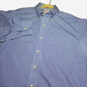 Brooks Brothers Men's Blue and White‎ Button-down Size 15.5